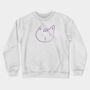 Yoongi's Cat Stamp Outline (Purple) Crewneck Sweatshirt